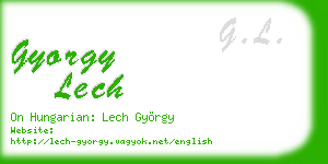 gyorgy lech business card